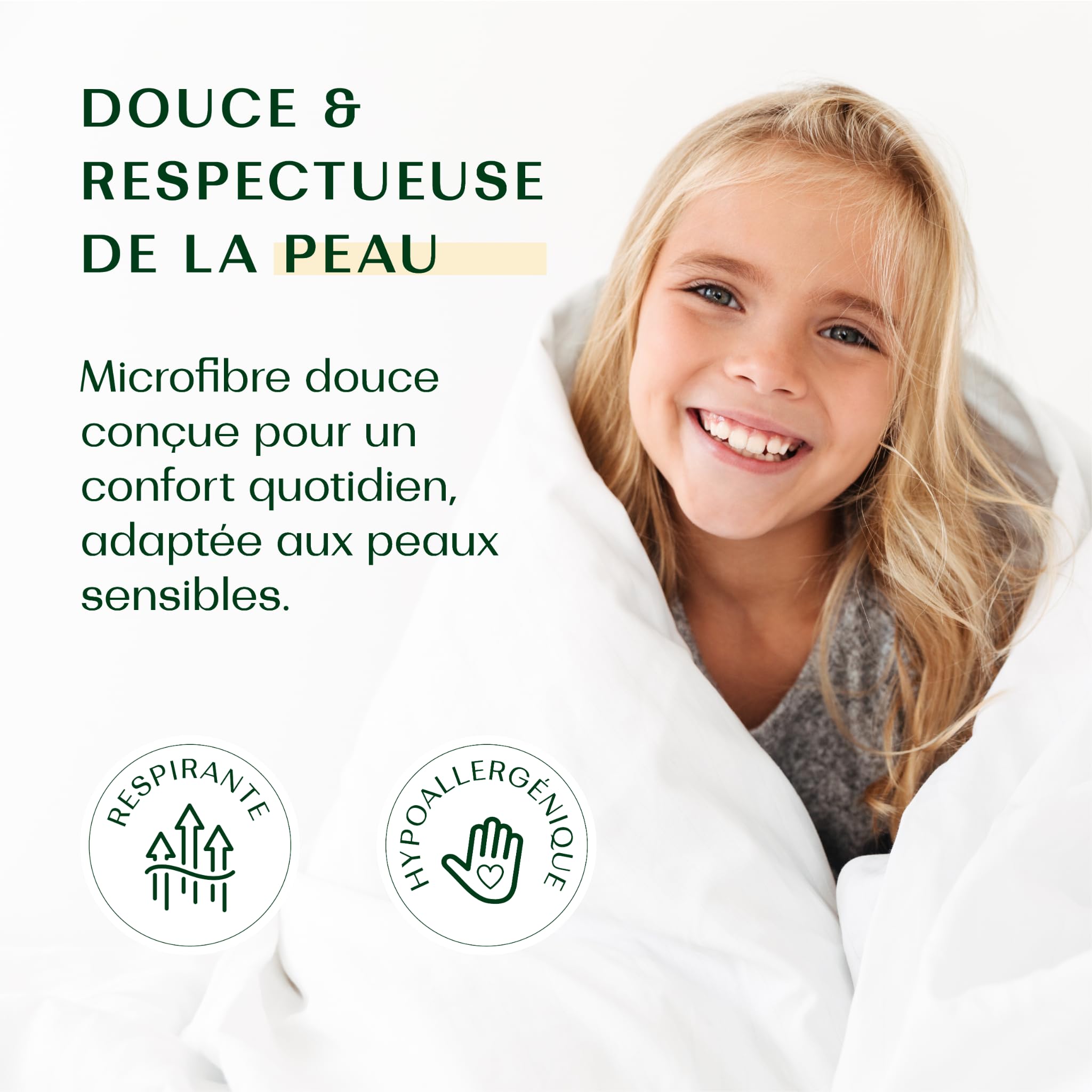 Wendre Couette Légère Été 240x260 cm – 100 g/m² Ultra Légère, Microfibre | Microfibre fine et aérée, hypoallergénique, lavable en machine à 40°C, idéale pour fortes chaleurs