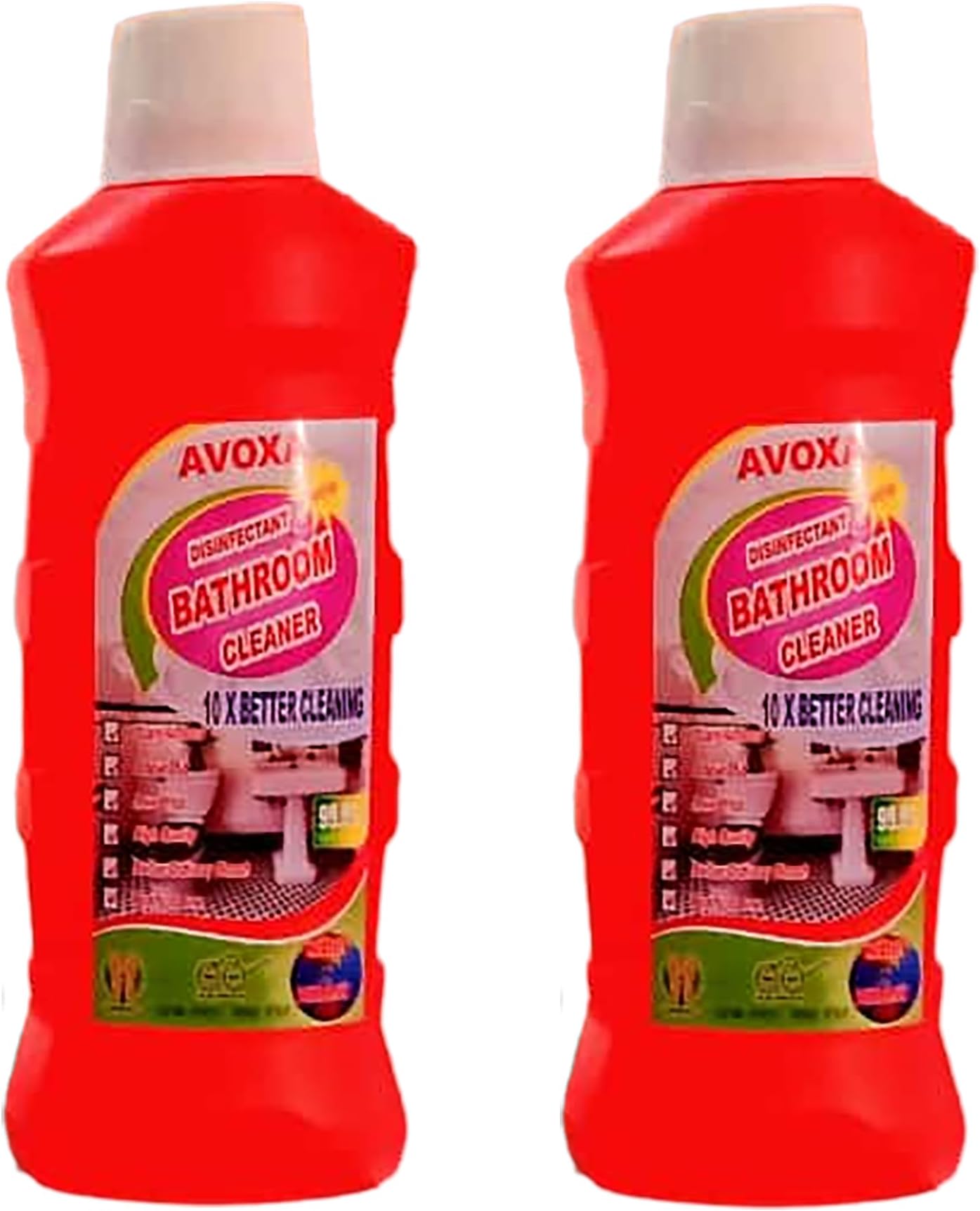 AVOXA Fresh Advanced Liquid Bathroom Cleaner | Removes Toughest Stains | Provides Long Lasting Freshness | Suitable for Home, Office, Commercial Use - (2 * 1Ltr)