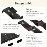 Lifewit Spice Drawer Organiser, 36PCS Interlocking Expandable Spice Rack Tray Inserts with Non-Slip Mats for Kitchen Drawers, Adjustable Storage for Spice and Seasoning Jars, Black - 4