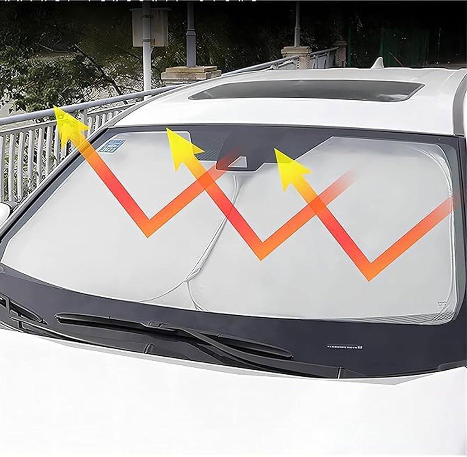 Car Windshield Sun Shade for Volvo XC40 XC60 XC70 2000-2018 2019 2020 2021 2022 2023 2024, Foldable Front Sun Shade Windshield Anti-UV Sunscreen Dust Protector Accessories,Silver, normal