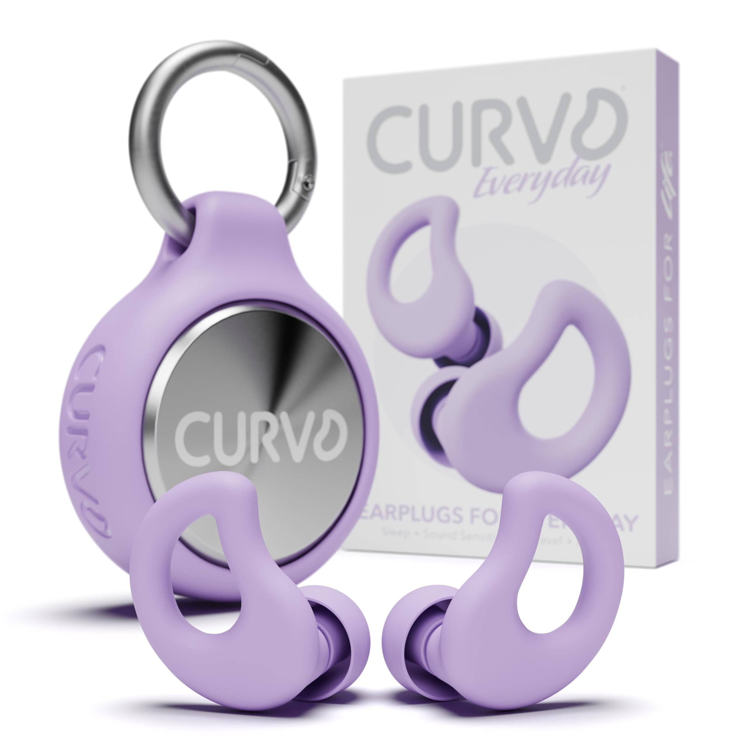 CURVD Everyday Earplugs + Case Clip Bundle