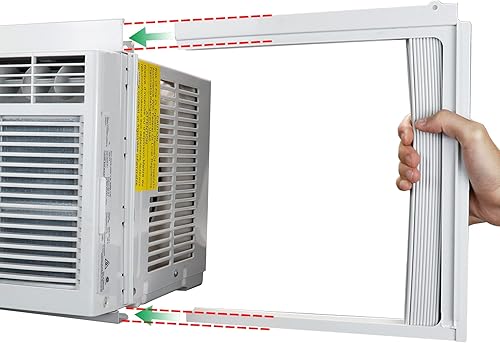 Miniatura 4 de Forestchill Panel lateral de aire acondicionado para ventana con marco, kit de cortina de relleno de acordeón de aire acondicionado para habitación,