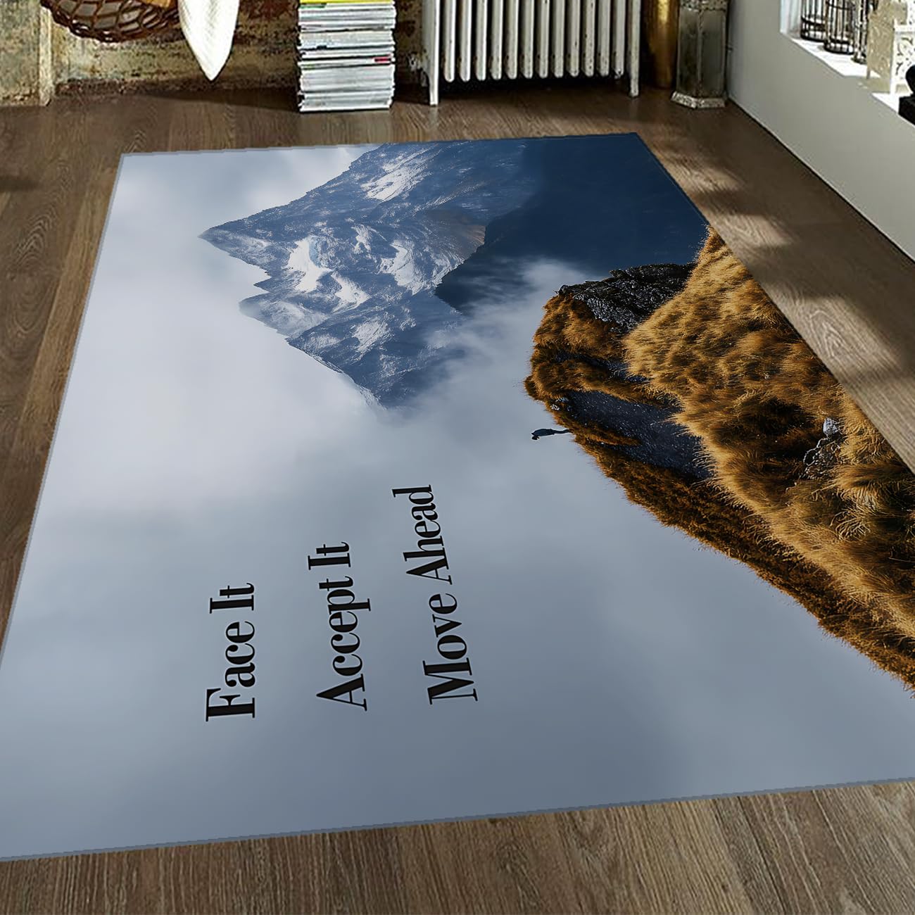Styl przygody na świeżym powietrzu 160x200cm dywaniki motywacyjne cytaty krajobraz górski dywan przytulny niski włos do salonu sypialni siłowni