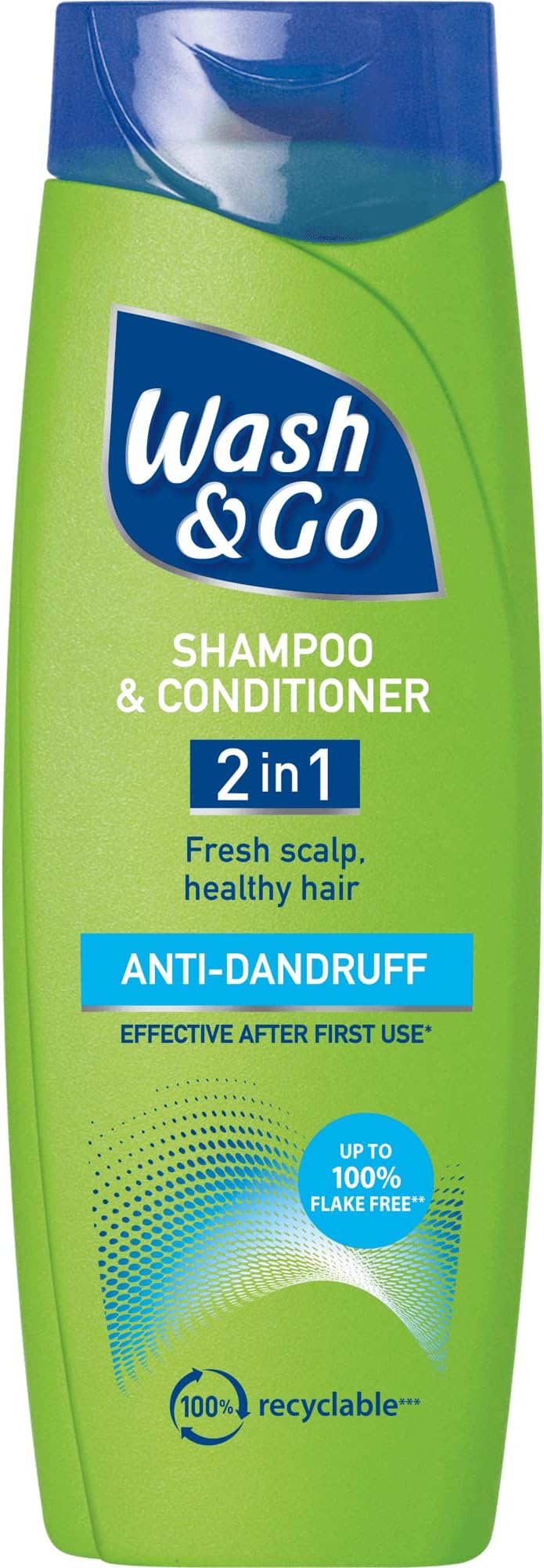 Wash & Go Classic 2 in 1 Shampoo & Conditioner, Men's Hair Shampoo, For All Hair Types, Bulk Pack x 6 bottles