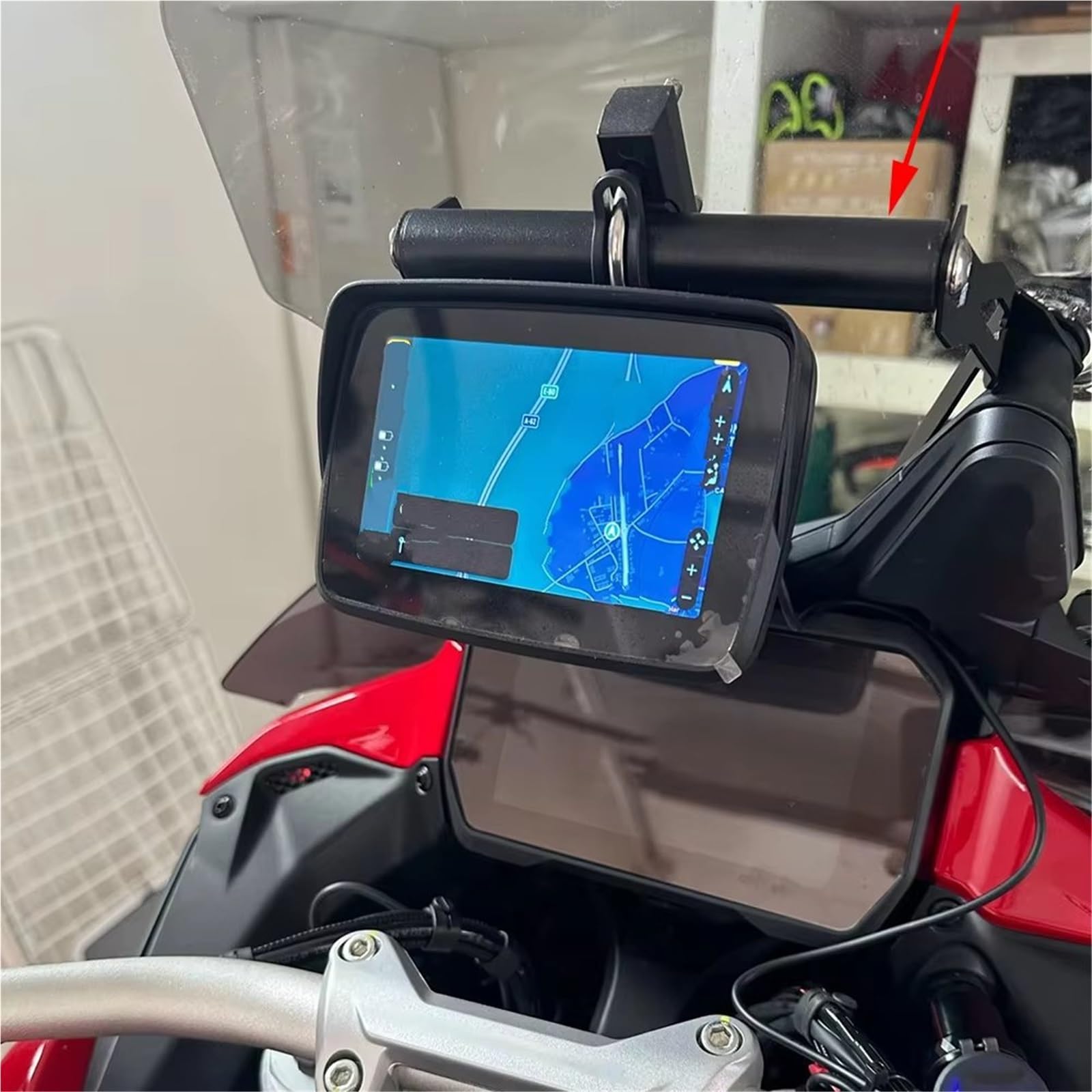 Soporte Navegación Soporte Teléfono Motocicleta Soporte para Teléfono Inteligente para Ducati para Multistrada para V4 para V4S MTS 2021-2024 Navegación GPS