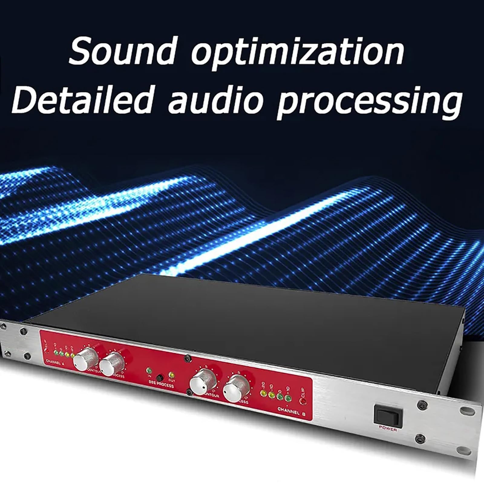 Procesador vocal con maximizador de excitador de sonido: cuenta con ajuste de frecuencia de agudos y graves para karaoke y rendimiento