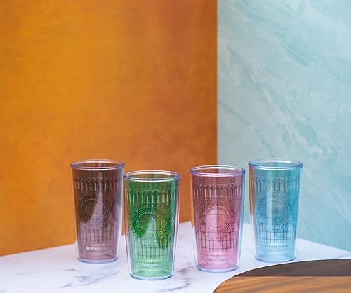 Miniatura 2 de Tervis Romantic - Vaso aislado en relieve de la colección Hobnail de 16 onzas, arena rosa