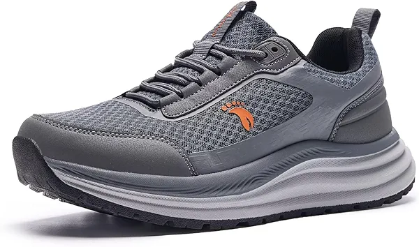 Men's Orthopedic Trail Running Shoes: Comfortable Arch Support Plantar Fasciitis Cross Training Athletic Sneakers, Orthotic Flat Feet Hiking Workout Tennis Walking Sports Shoes for Foot Heel Pain