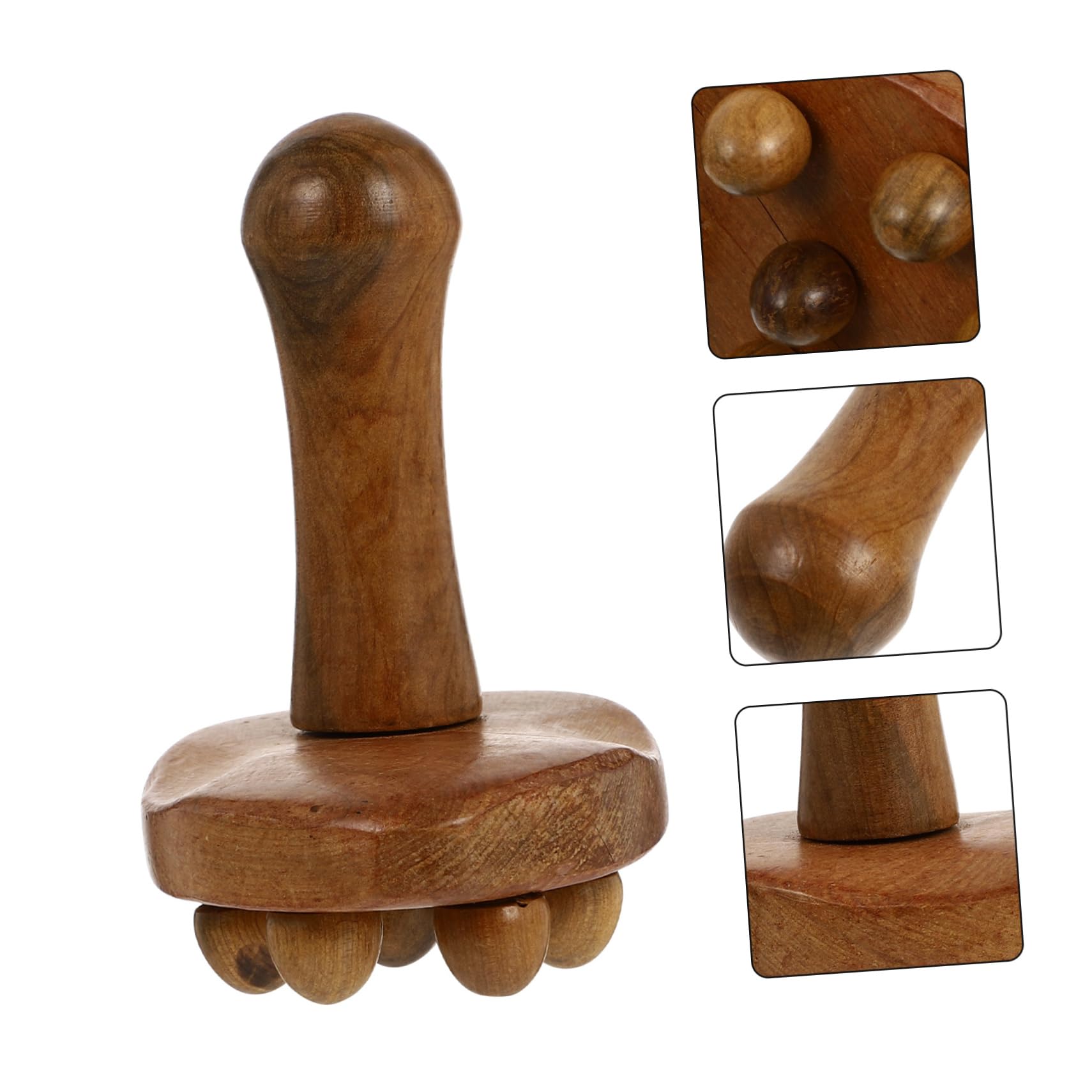 FRCOLOR 4 Stück Tragbares Muskelmassagegerät Aus Holz Multifunktionales Gesundheitserhaltendes Werkzeug Hellbraun Körpermassage