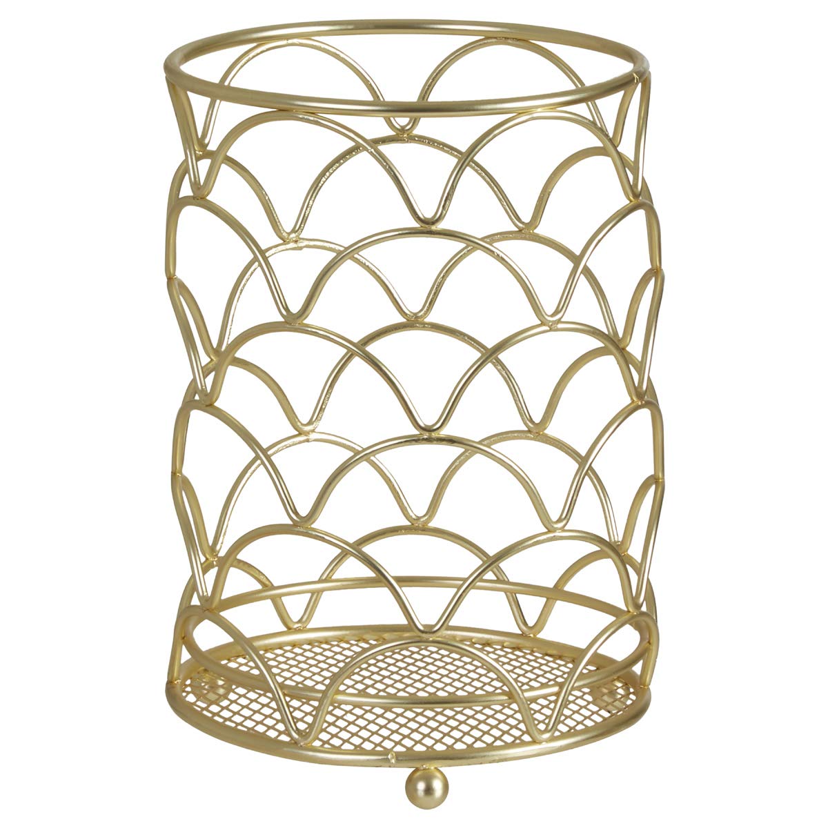 Premier Housewares Vertex Deco Utensil Holder, Gold