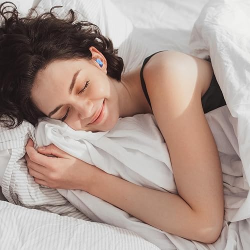 Miniatura 13 de Tapones para los oídos con cancelación de ruido para dormir, viajes, oficina, 2 pares de tapones para los oídos de silicona suave, reducción