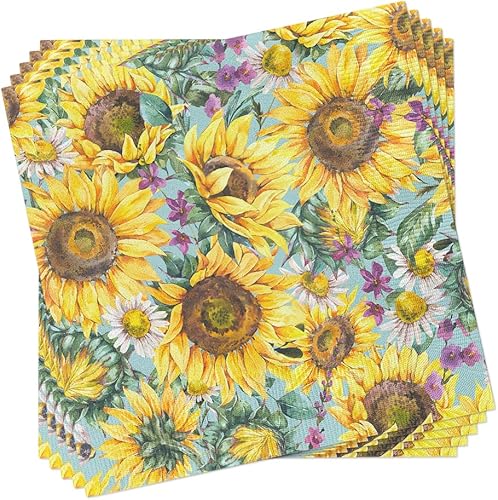 Miniatura 34 de Servilletas florales azules BLUE HYDRANGEA Servilletas de papel de cóctel 40 piezas, servilletas florales, servilletas de hortensia, servilletas