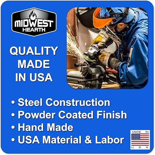 Miniatura 5 de Midwest Hearth Kit de barra y cenefa ajustable para pantallas de chispas de chimenea (bronce antiguo) fabricado en Estados Unidos