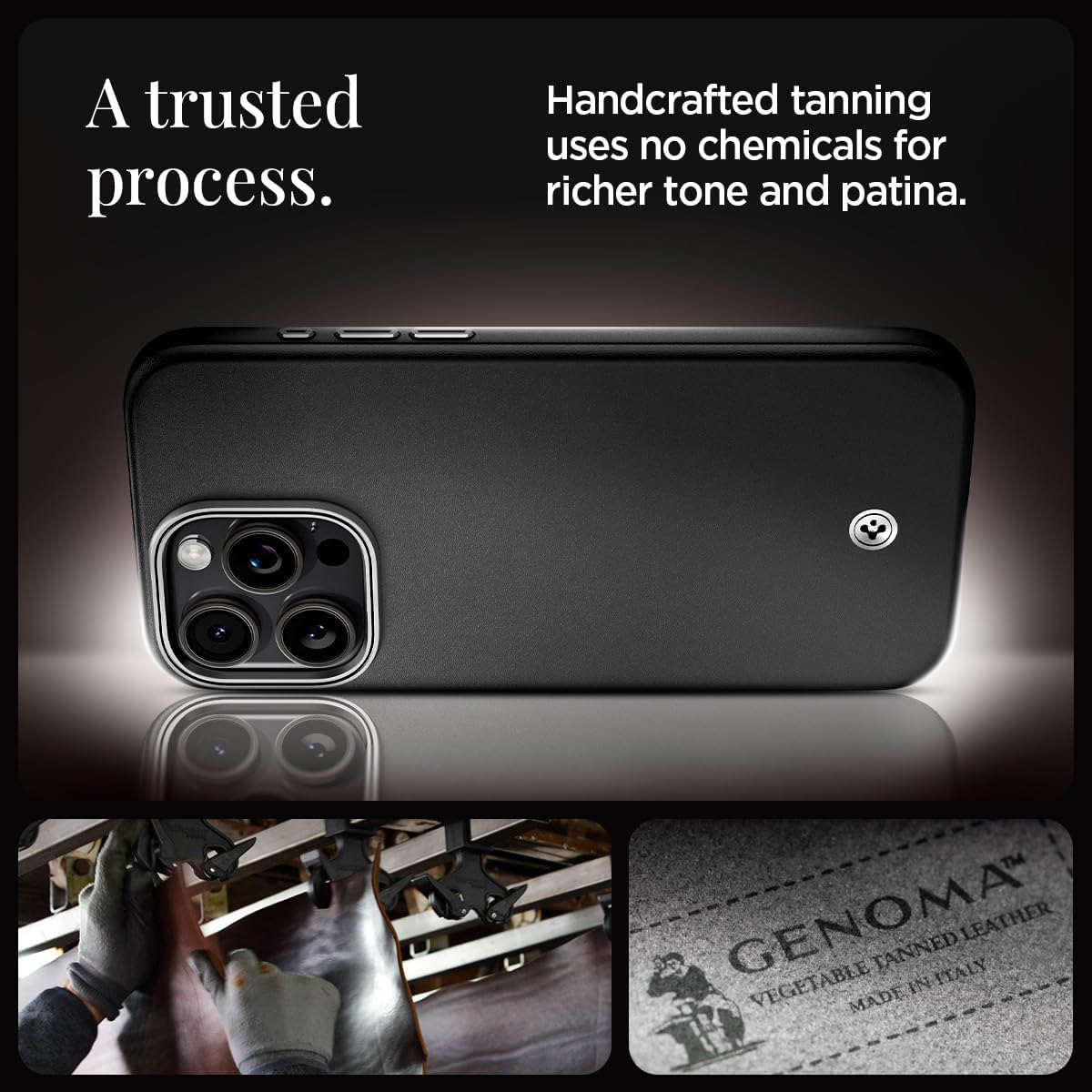 Spigen Enzo Designed for iPhone 15 Pro Max Case (2023) [Military-Grade Protection] - Black - Image 4