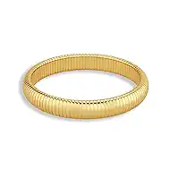 Bracelets for Women, Chunky 14K Gold Plated/Silver Stretch Bangles Bracelets, 10/14/16mm Wide Link Chian Bangle Bracelet Jewelry Gifts