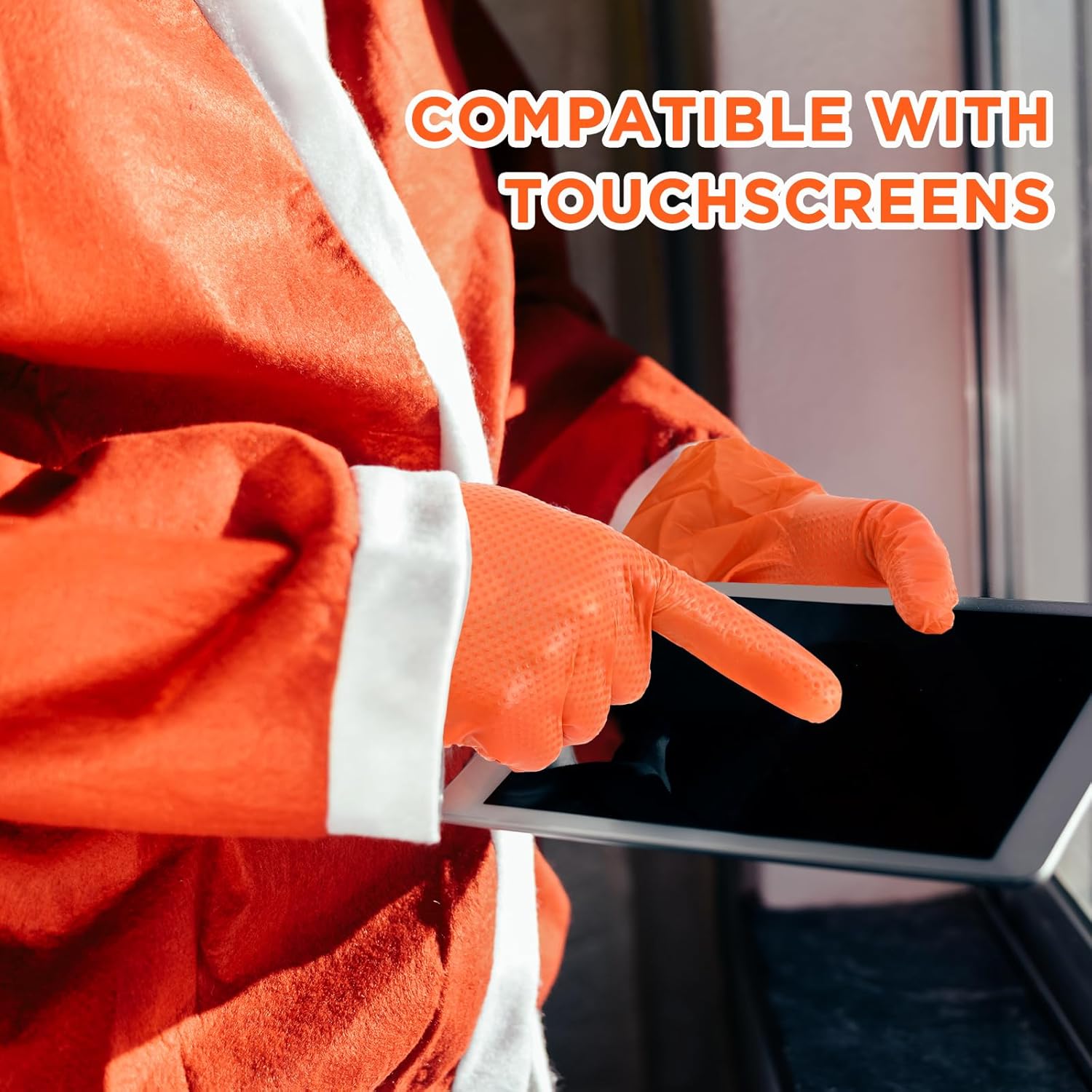 Cutecrop 1000 Pcs 8 Mil Heavy Duty Nitrile Gloves with Diamond Texture Grip Disposable Latex Free Powder Free