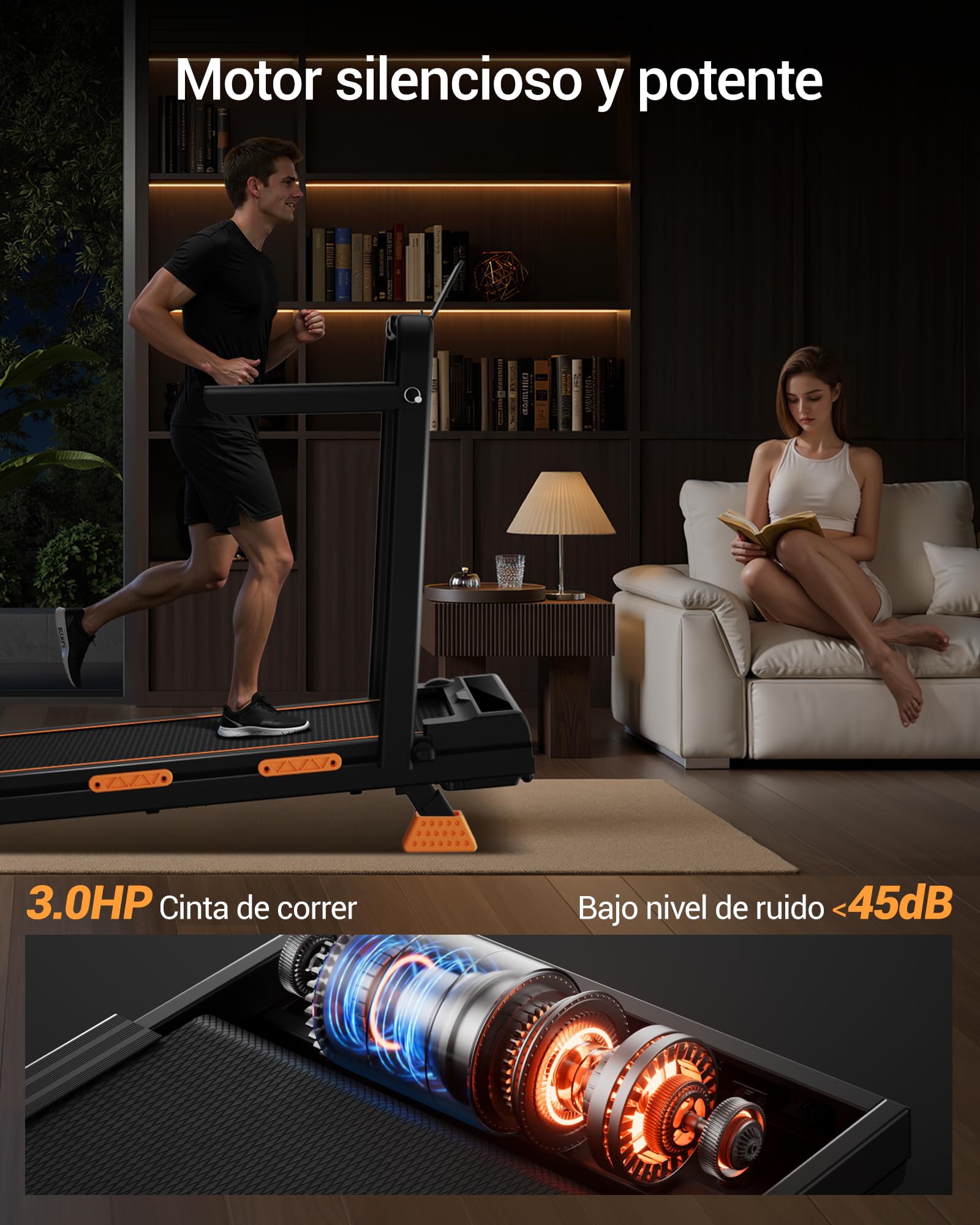 CURSOR 3,0 CV Cinta de Correr Plegable con Inclinación 16%