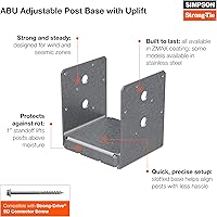 Vista 8 de Simpson Strong-Tie ABU44Z ABU ZMAX Base de poste ajustable galvanizada para 4x4
