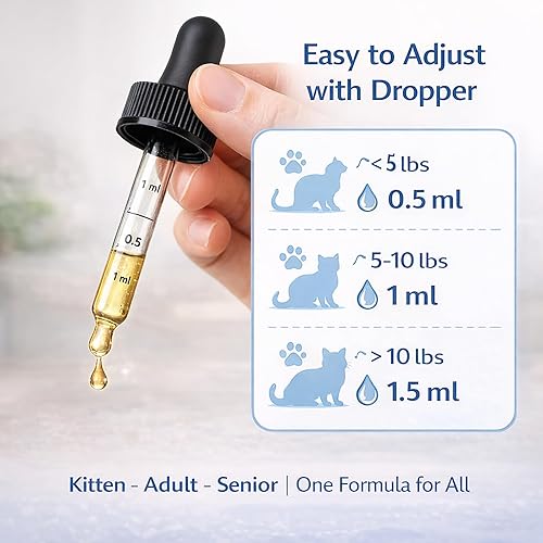 Miniatura 6 de Gotas probióticas avanzadas para gatos, apoya la salud digestiva e inmunológica, fórmula líquida fácil de usar, sabor a tocino, funciona para todos
