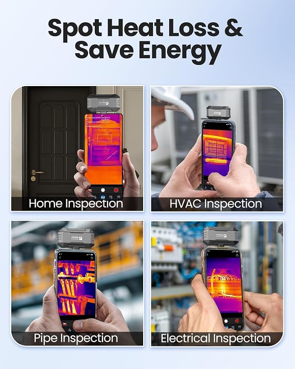 Thermal Master P1 Thermal Camera for iPhone & Android (USB-C), 320 x 240 X³ IR Resolution, Professional Thermal Imaging Camera -20°C to 600°C, Ideal for HVAC and Water Leak Detection - P1 Grey by Thermal Master - Image 7