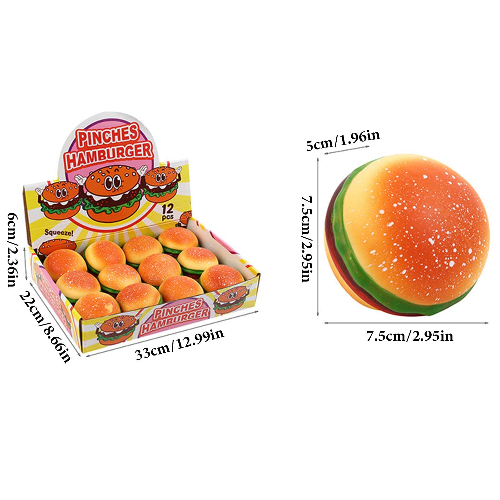Amazon.co.jp: ハンバーガー スクイーズ おもちゃ - 12 ピース/セット