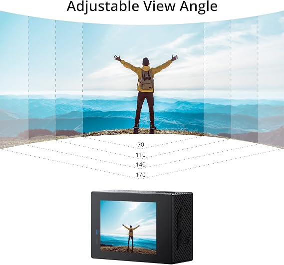 AKASO Brave 4 Action Camera with 64GB SD Card and 60 in 1 Accessories Kit
