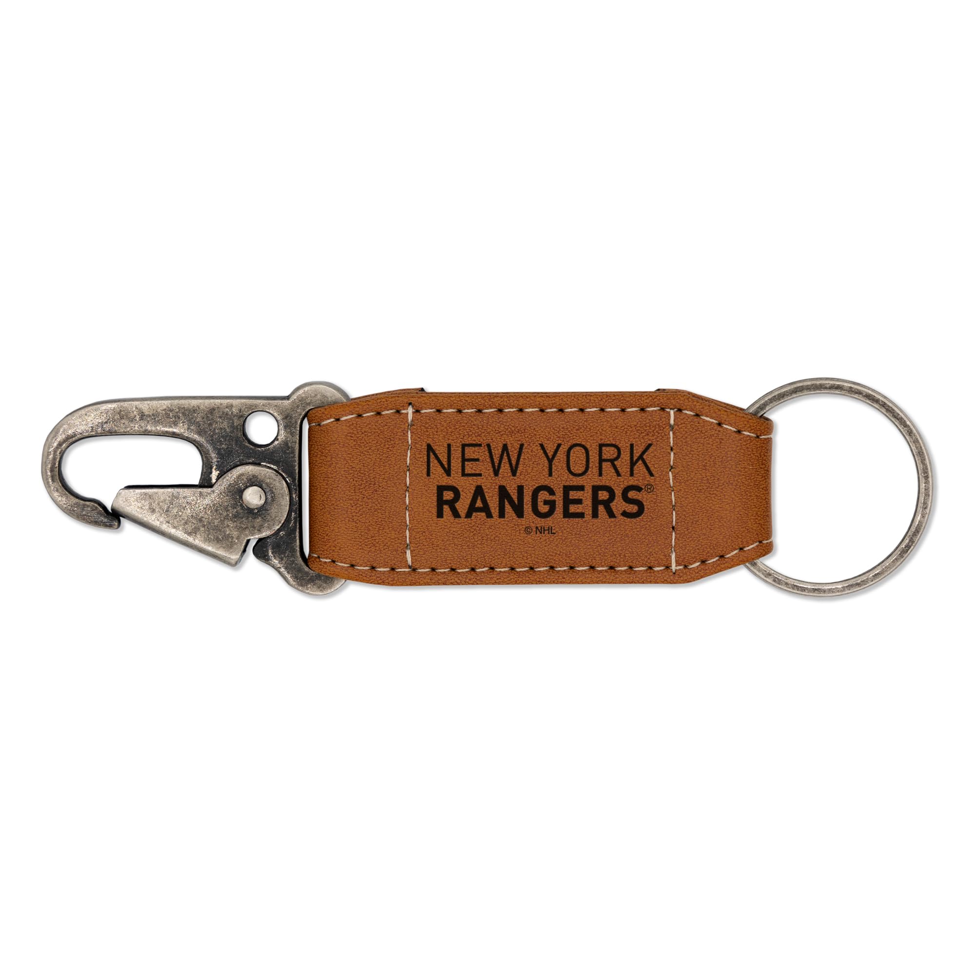 Rico Industries NHL Hockey New York Rangers Laser Engraved Carabiner Keychain
