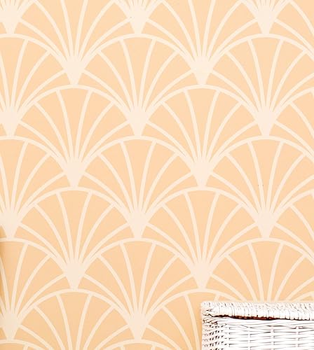 2 Pack, Flower Fan - Nature Wall Stencil, Modern Wall Stencils for Painting, Wall Stencils Pattern, Pinkipo, allover wall stencil, allover pattern