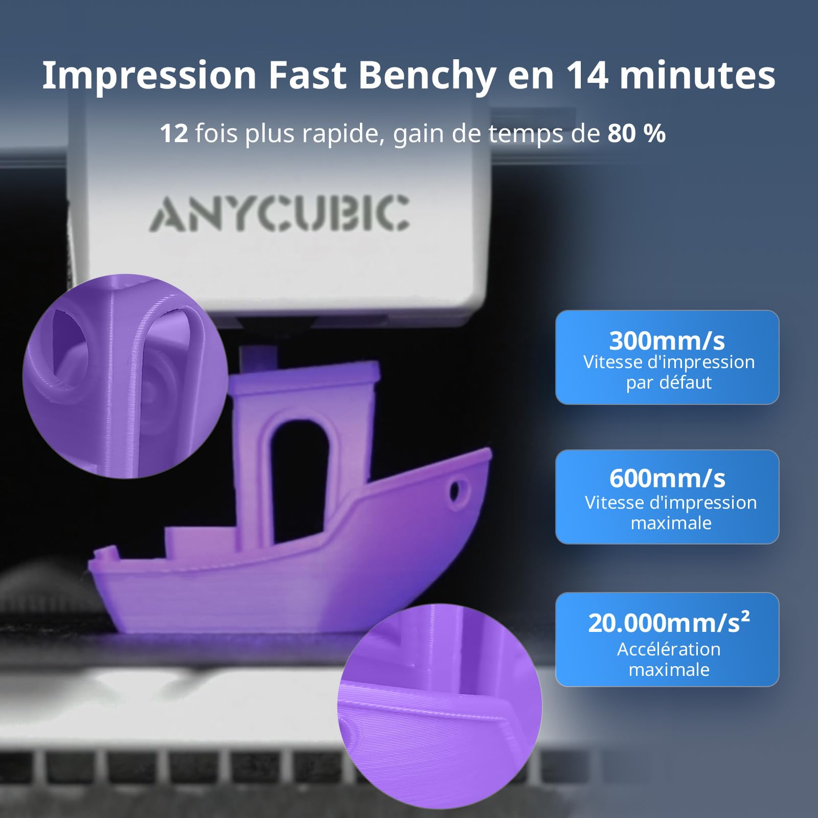 Anycubic Kobra X Combo Imprimante 3D, Impression en 7 Couleurs, Force d'extrusion adaptative Imprimer du Filament Souple et Dur, Maximum 19 Couleurs pour débutant, 260 x 260 x 260 mm