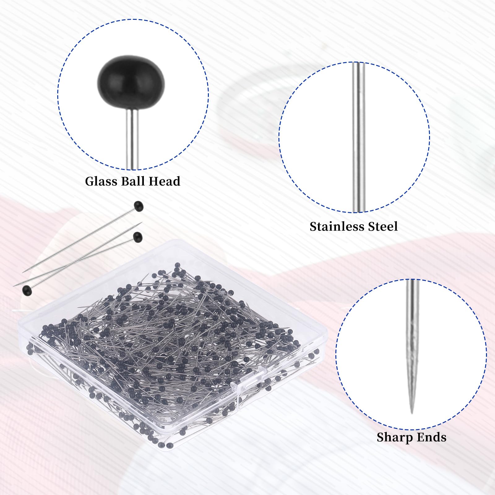 COHEALI Lot De 500 épingles à Coudre Pour Couture Et Loisirs