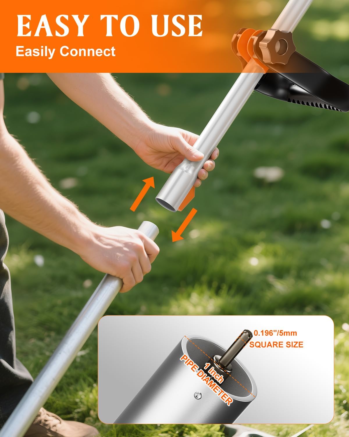 Upgraded Edger Attachment 9" 2T Cutting Blade Lawn Tool up to 2.2" Depth Adjustable Widely Compatible