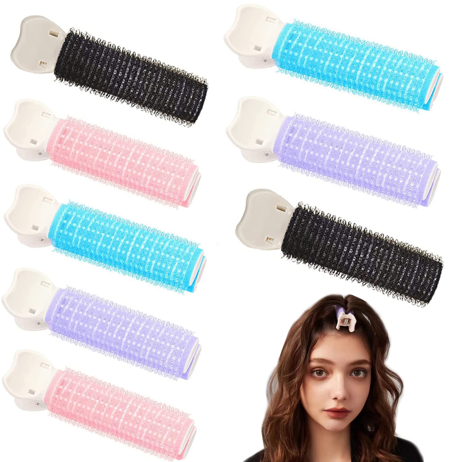 8PCS Volumizing Hair Clips, Velcro Hair Clips, Velcro Hair