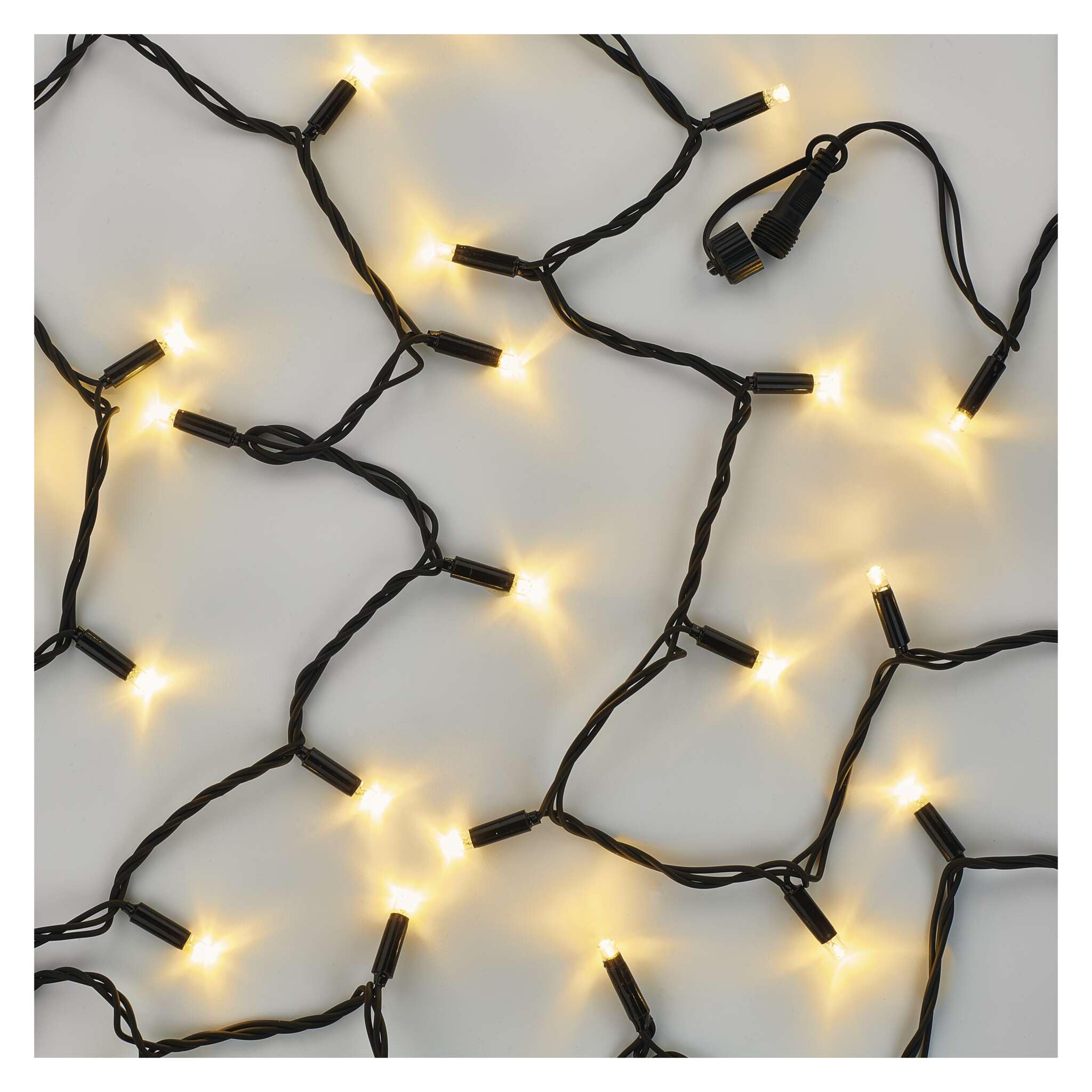 EMOS Connect System 10m Lichterkette Profi, robuste Weihnachtslichterkette mit 100 LEDs, Erweiterungsteil C (ohne Anschlusskabel und Adapter), IP44 für Innen und Außen, Warmweiße Lichtfarbe, schwarz