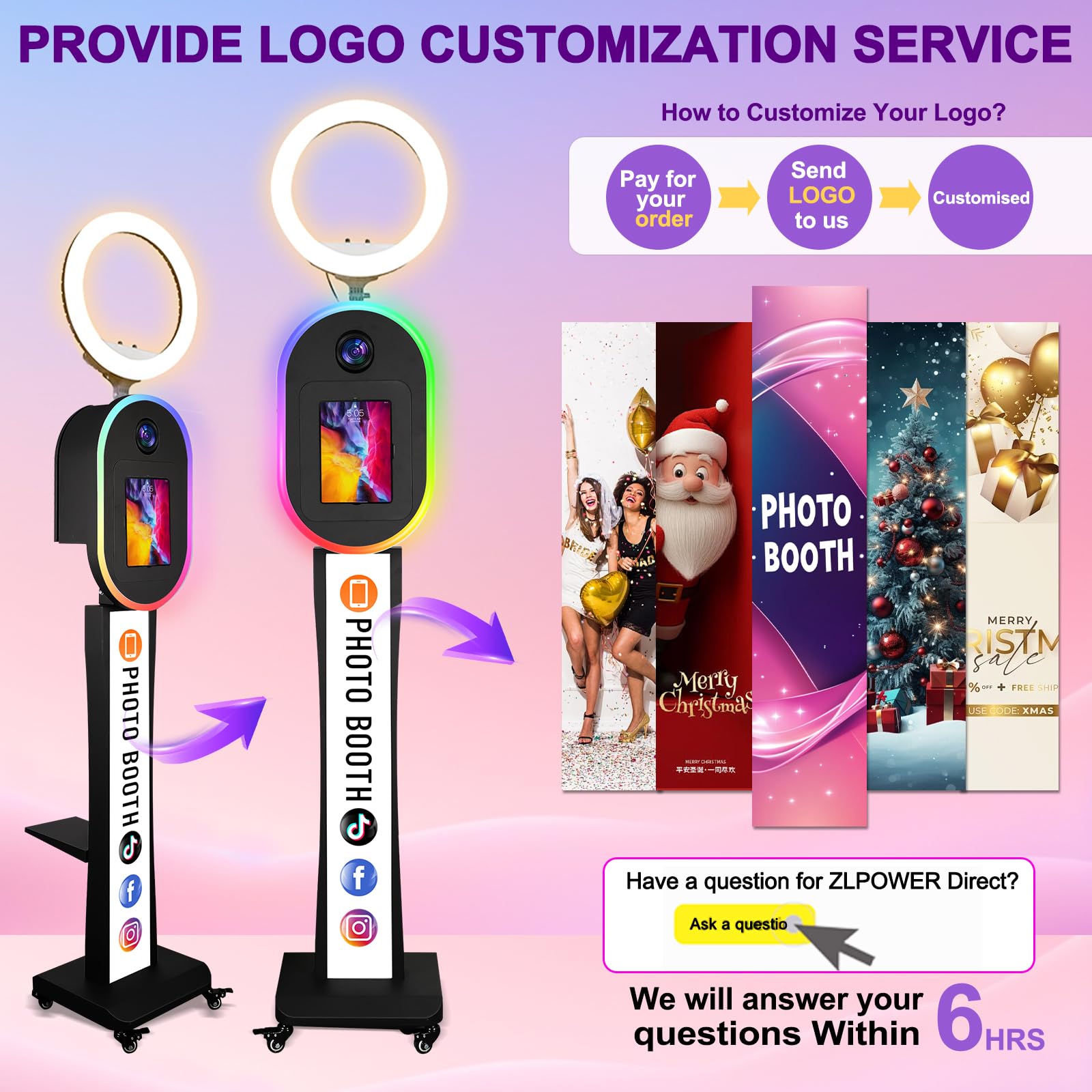 ZLPOWER Photo Booth for iPad 10.2