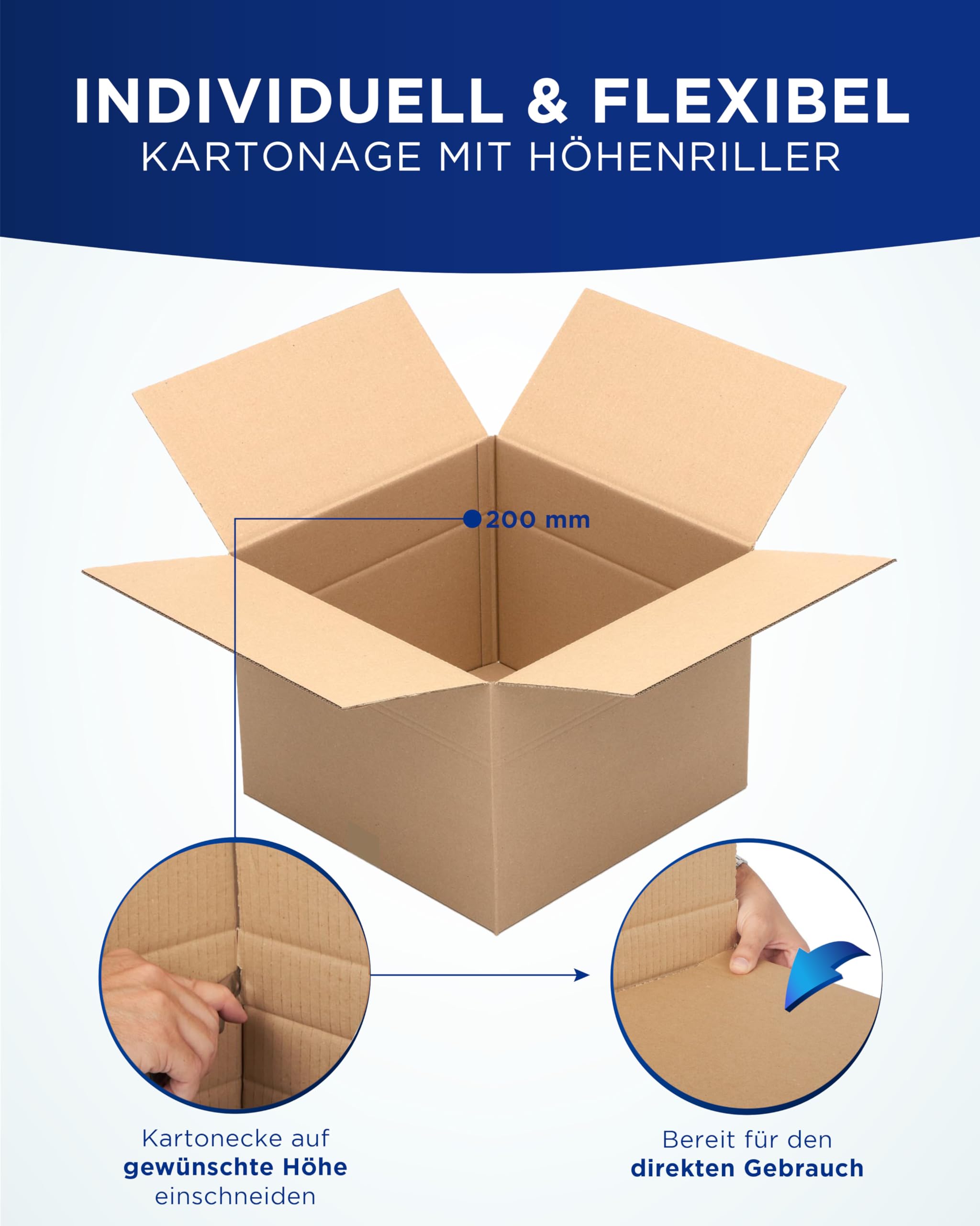 15 cartons de 400 x 400 x 300 mm pour l'expédition de colis