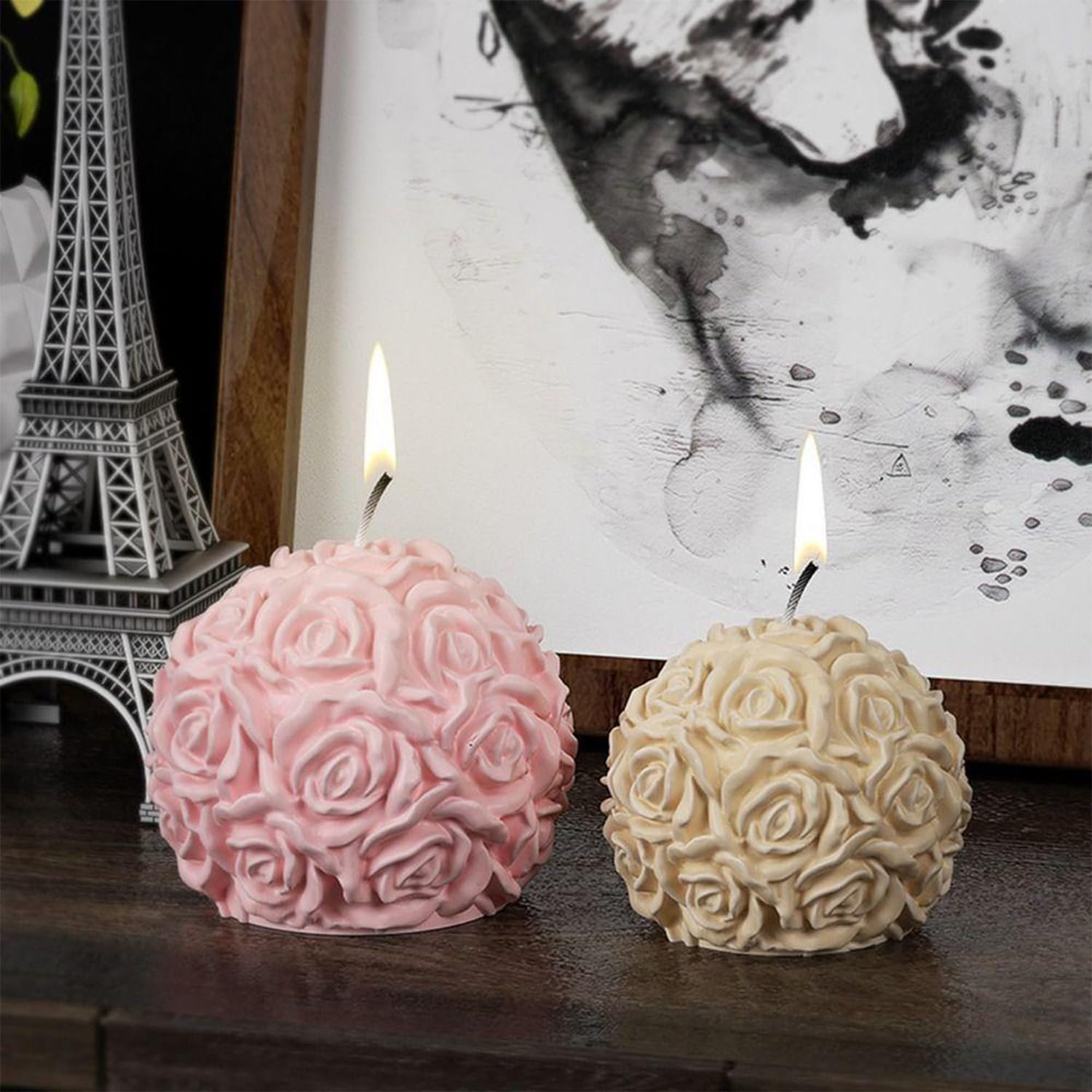 Stampi Per Candele In Silicone A Forma Di Rose E Peonie - Fai Da Te Con Facilità, Perfetti Per Decorazioni - Foto 5