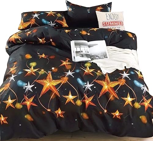 Essina Juego de funda de edredón individual Funda nórdica de microfibra de 2 piezas con 2 fundas de almohada Funda nórdica resistente a las