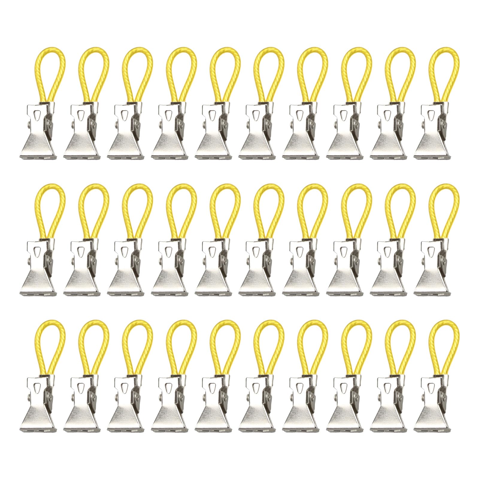 Buxuaaaa Yellow Towel Hooks For Bathrooms, Towels Holder Rustproof Bathroom Organizers For Space-Saving Hanging (30-Pack) Lightweight Towel Fastener