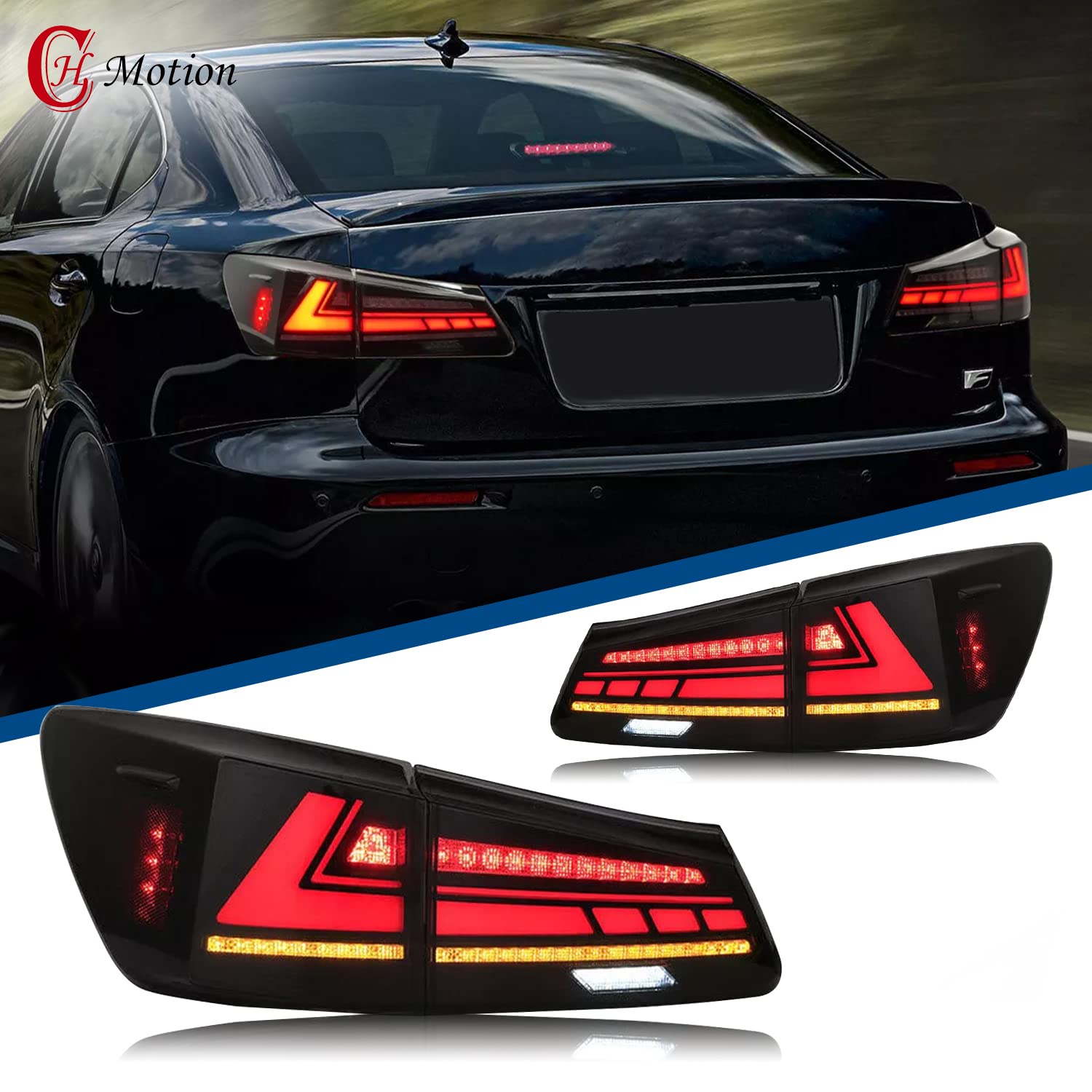 Buy HCMOTIONZ HCmotion Tail lights Assembly for 20062013 Lexus IS250
