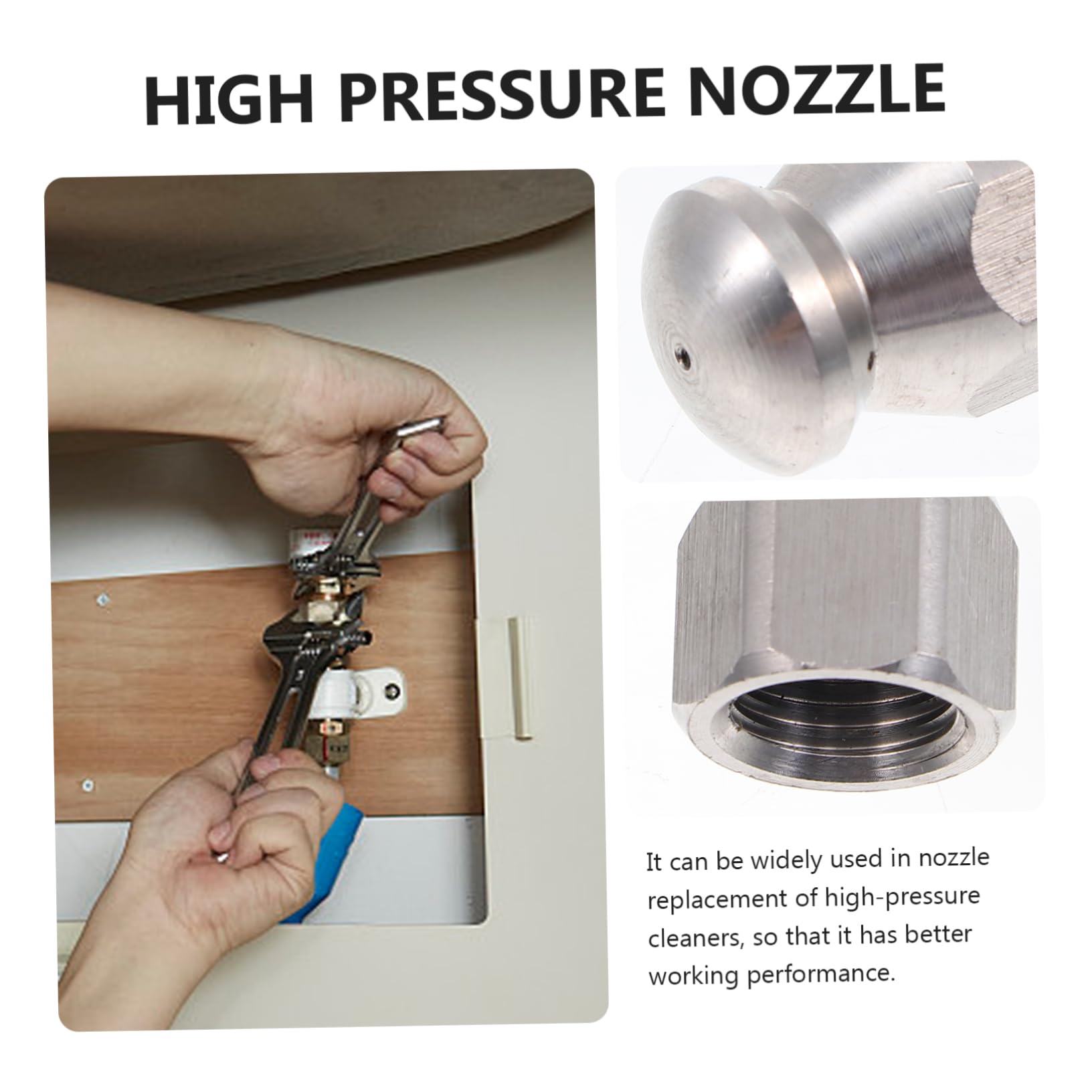 HANABASS 1/4 Internal Nozzle Spray Hose Nozzle Washer Extension Replacement for Sewer for