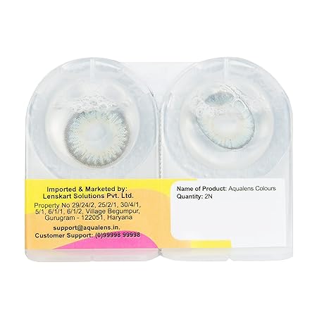 AQUALENS CONTACT LENSES AquaColor Icy Blue Candy Pack- 0 PowerDailies (2 Lens/Box)