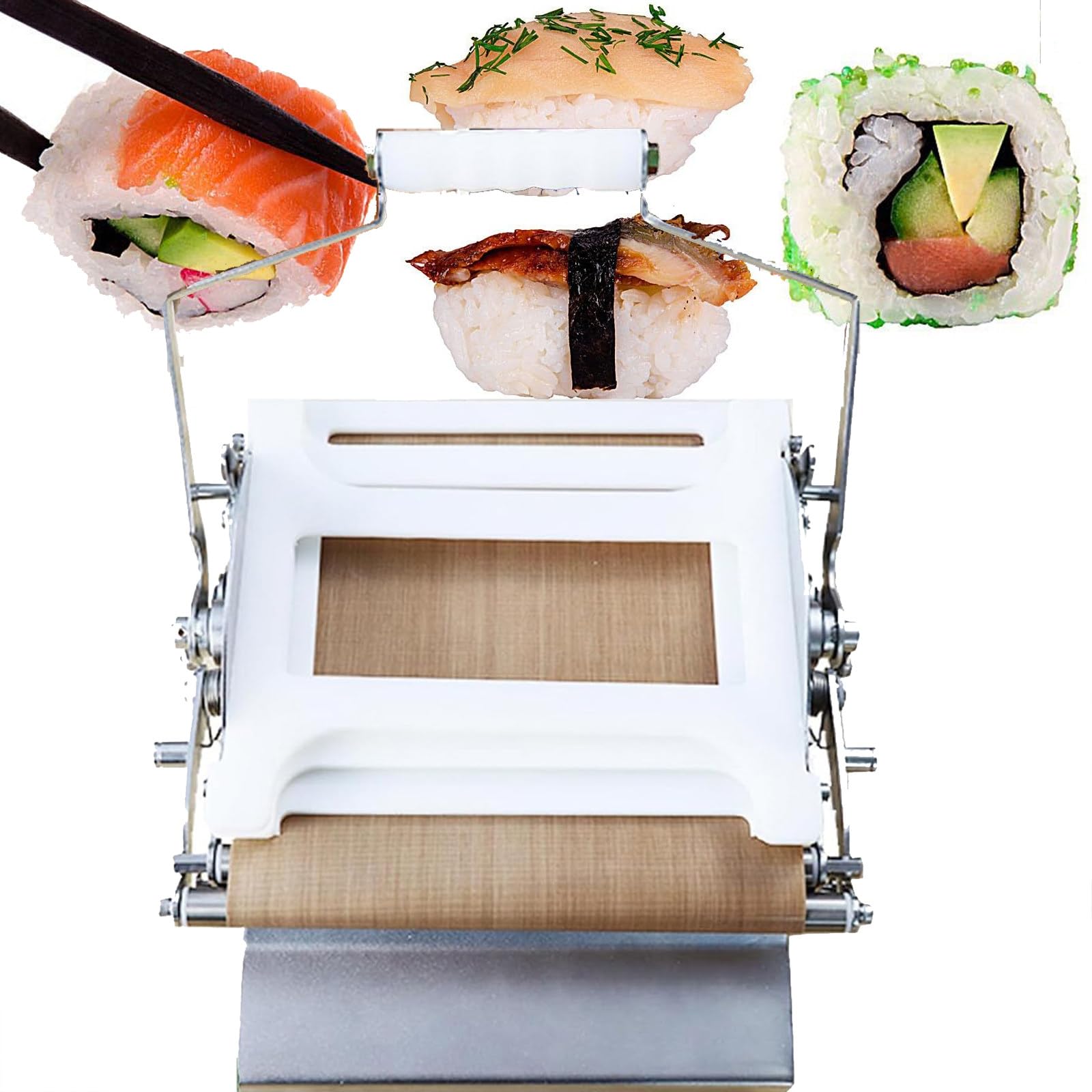 Maschine zur Herstellung von Sushi-Rollen, manuelle runde Sushi-Form mit 3 Formengrößen, Glatte Oberfläche und einheitliche Größe, Zeit sparen, für California Roll