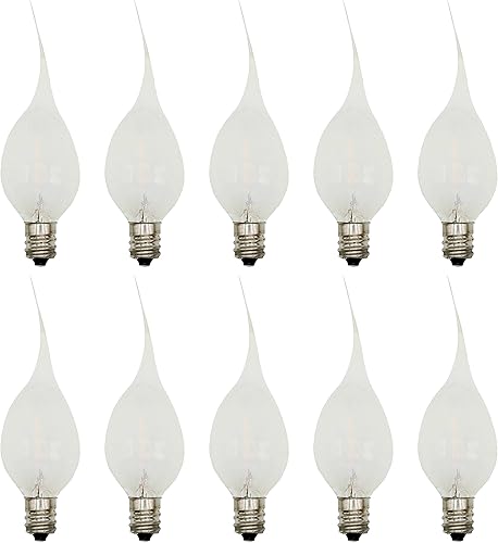 Creative Hobbies Bombillas LED de silicona para luz nocturna, bombillas de repuesto C7  0.7 W equivalente a 4 W 5 W 6 W 7 W incandescentes, blanco