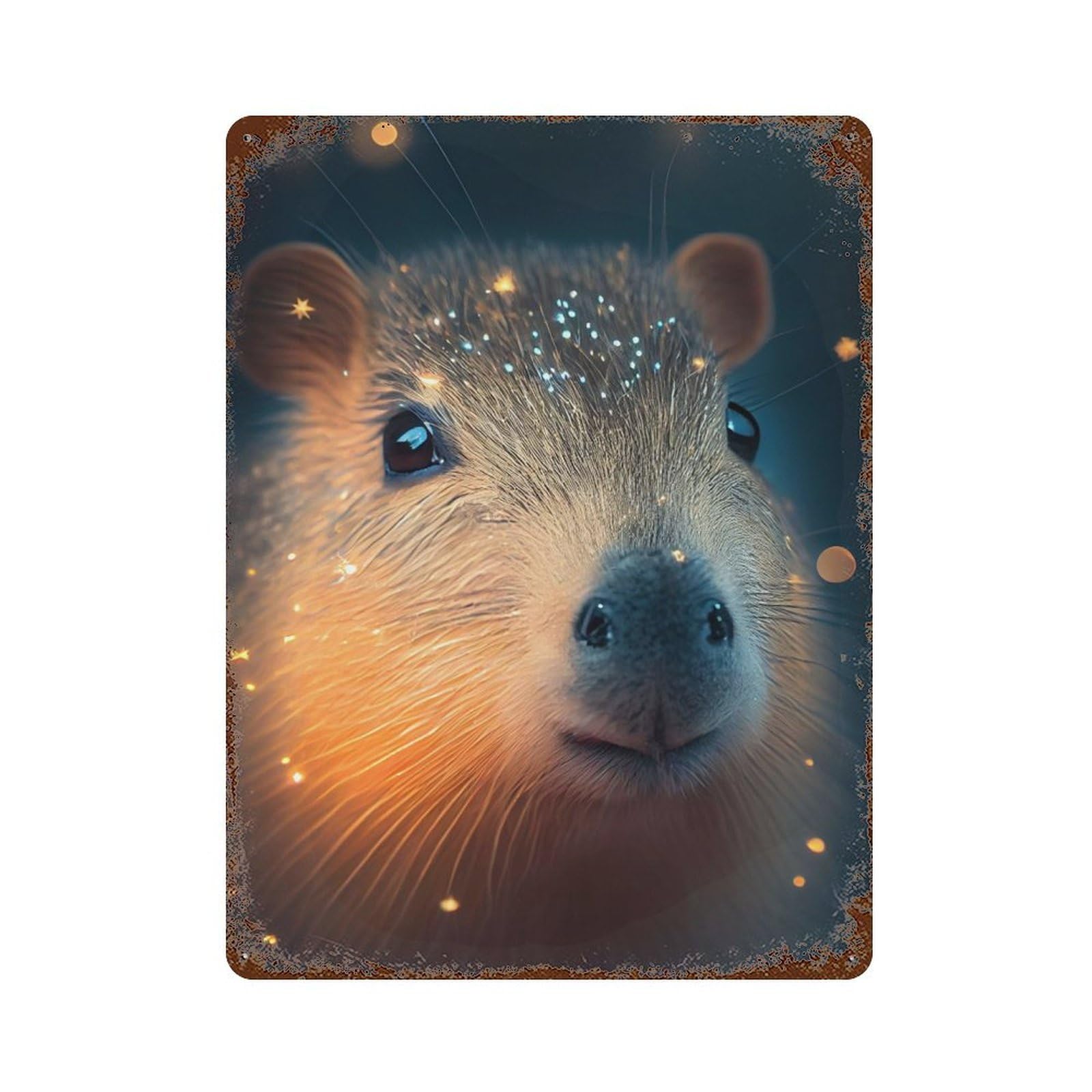Capybara Animals Rustic Tin Plaque 15.7"x11.8", Ideal for Cafe, Home Bar And Lounge Decor