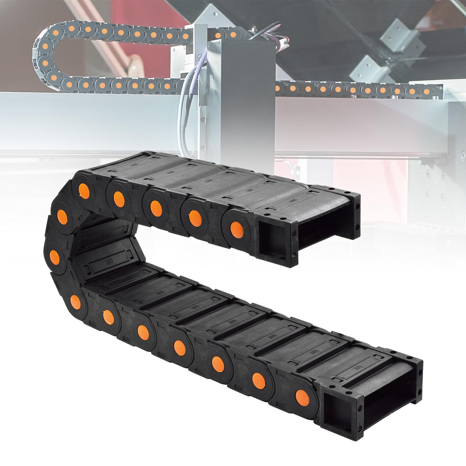 Cadena de arrastre para cables, tipo cerrado, cadena de arrastre de alambre R150, 35 x 100 mm, longitud de 1000 mm, cadena de arrastre de cable para impresora 3D eléctrica CNC router
