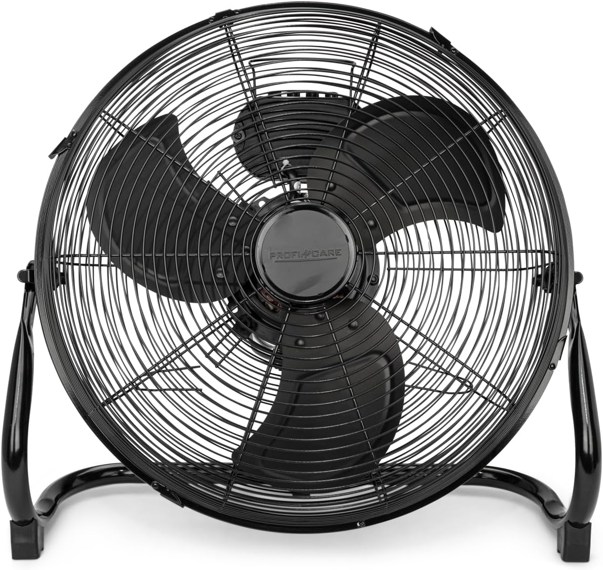 Proficare PC-VL3066WM 45 cm Design Air Brewer, Electric Fan, Black, XL Silent Wind Machine with 3 Speed Levels, Metal Grill, Stable Base, 100 W, Adjustable Angle