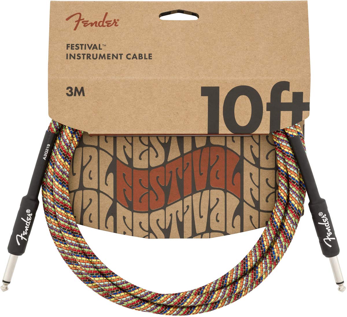 Festival - Instrument Cable - 10 ft (3m) - STR/STR - Rainbow
