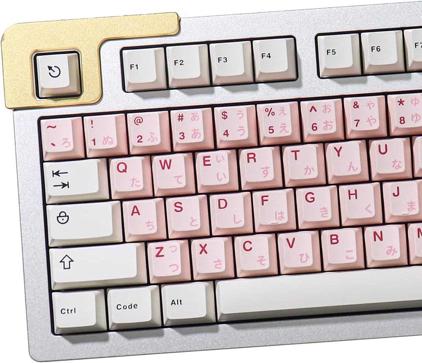 Tripleshot Keycaps 124 Keys Cherry Profile Japanese Pink White Keycaps