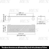 Vista 3 de KES A2021 - Estante de 20 pulgadas de cristal templado de 516 pulgadas (8 mm) de espesor