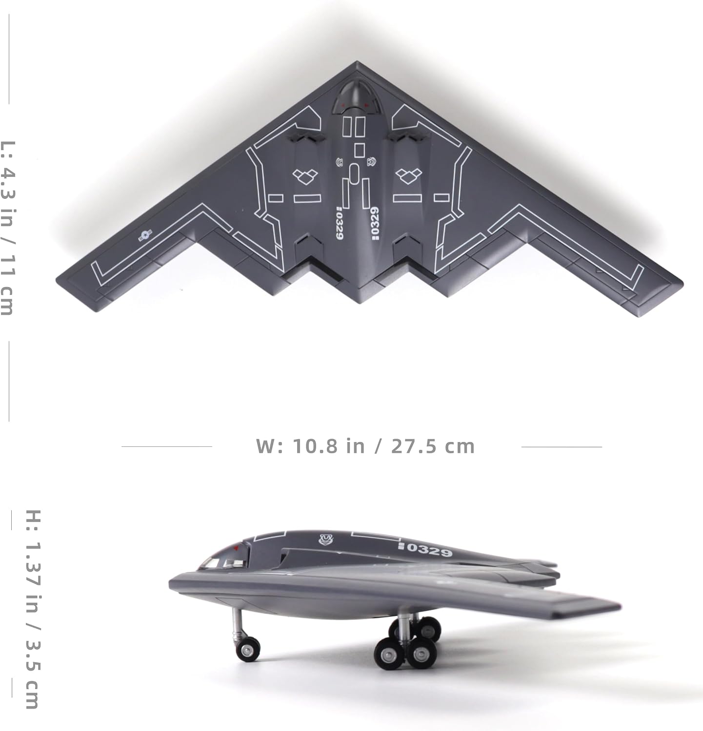 1/200 Scale B-2 Spirit Fighter Model Stealth Bomber Aircraft Models B-2 Bomber Military Metal Diecast Airplane Model Kit for Adult Collection or Gift (USAF Spirit of Missouri)